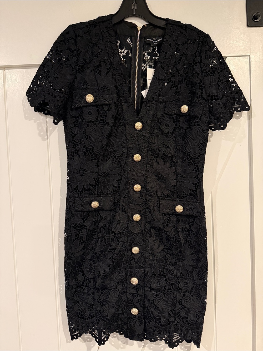 Generation Love NWT Black Lace Button-Front Women’s Dress